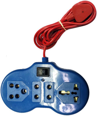 

SHOPTICO Extensionbox_4 Socket 1 Switch 4 Socket Surge Protector(Blue)