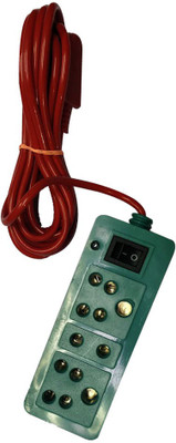 

ACCESSOREEZ Extensionbox_3 Socket 1 Switch 3 Socket Surge Protector(Green)