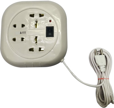 

SHOPTICO Extensionbox_4 Socket 1 Switch 4 Socket Surge Protector(White)