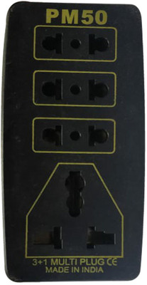 

SHOPTICO Extensionbox_4 Socket 1 Switch 4 Socket Surge Protector(Black)