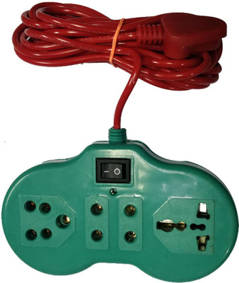 

Daiwik Extensionbox_4 Socket 1 Switch 4 Socket Surge Protector(Green)