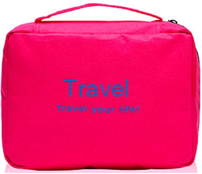 

JustChhapo Casual Hanging Travel Cosmetic Bags Toiletry Wash Makeup Storage Cosmetic Organizer Waterproof Portable Toiletry Bag Travel Toiletry Kit(Pink)