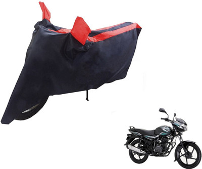 NIKS Two Wheeler Cover for Bajaj(Discover 100 DTS-i, Black, Red)