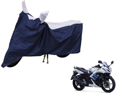 Auto Hub Two Wheeler Cover for Yamaha(YZF R15 S, Blue, Silver)