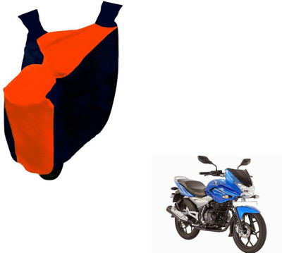 NIKS Two Wheeler Cover for Bajaj(Discover 150 f, Black, Orange)