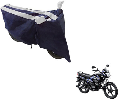 NIKS Two Wheeler Cover for Hero(Splendor NXG, Black, Silver)