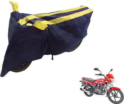 NIKS Two Wheeler Cover for Bajaj(Platina 100 DTS-i, Black, Yellow)