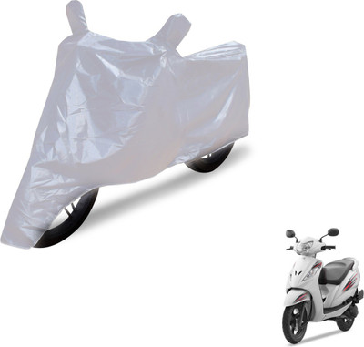 NIKS Two Wheeler Cover for TVS(Wego, Silver)