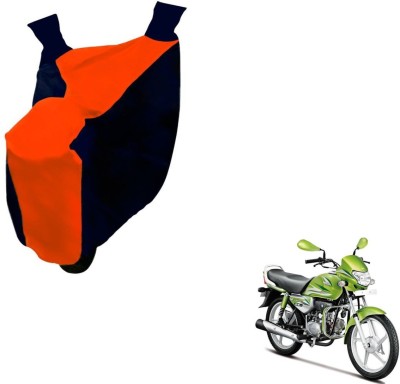 NIKS Two Wheeler Cover for Hero(HF Deluxe, Black, Orange)