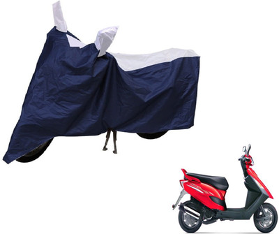 Auto Hub Two Wheeler Cover for Bajaj(Blue, Silver)