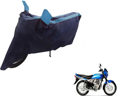 NIKS Two Wheeler Cover for Bajaj(Black, Blue)
