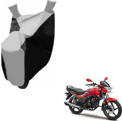 NIKS Two Wheeler Cover for Hero(Passion Xpro, Black, Silver)
