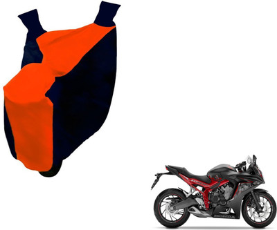 NIKS Two Wheeler Cover for Honda(CBR 650F, Black, Orange)