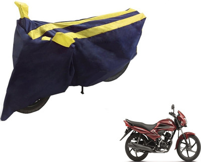 NIKS Two Wheeler Cover for Honda(Dream Yuga, Black, Yellow)