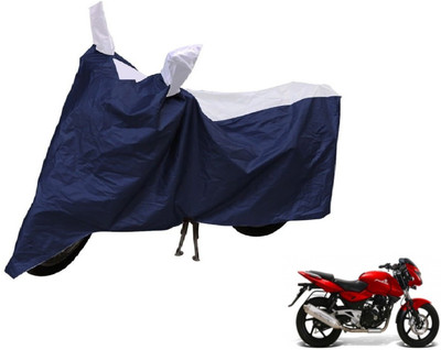 Auto Hub Two Wheeler Cover for Bajaj(Pulsar, Blue, Silver)