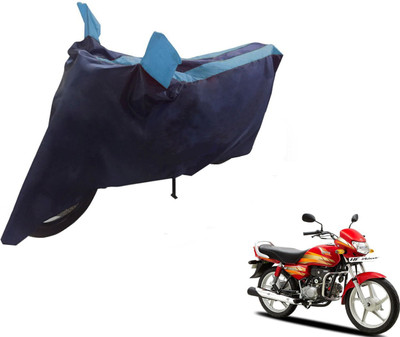NIKS Two Wheeler Cover for Hero(HF Deluxe, Black, Blue)