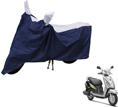 Auto Hub Two Wheeler Cover for Suzuki(Swish, Blue, Silver)