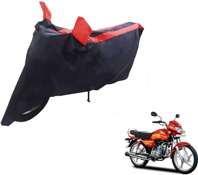 NIKS Two Wheeler Cover for Hero(CD deluxe, Black, Red)