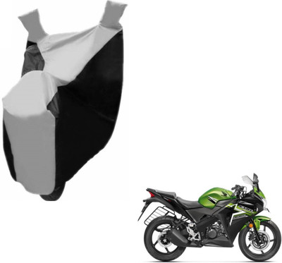 NIKS Two Wheeler Cover for Honda(CBR 150R, Black, Silver)