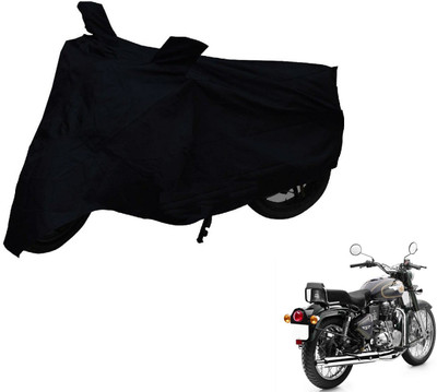 NIKS Two Wheeler Cover for Royal Enfield(Bullet 500, Black)