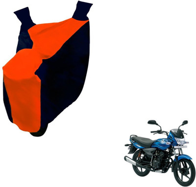 NIKS Two Wheeler Cover for Bajaj(Platina, Black, Orange)