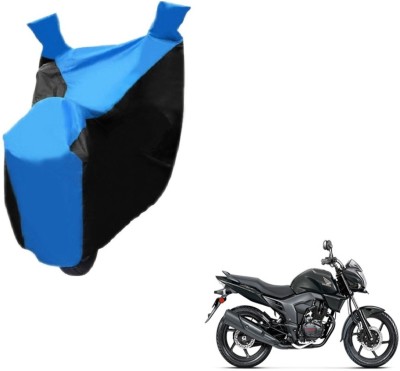 NIKS Two Wheeler Cover for Honda(CB Trigger, Black, Blue)