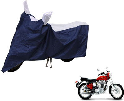 AUTYLE Two Wheeler Cover for Royal Enfield(Blue, Silver)