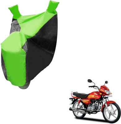 NIKS Two Wheeler Cover for Hero(CD deluxe, Black, Green)