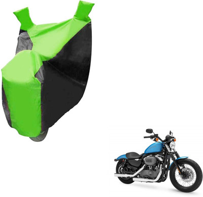 NIKS Two Wheeler Cover for Harley Davidson(XL 1200, Black, Green)