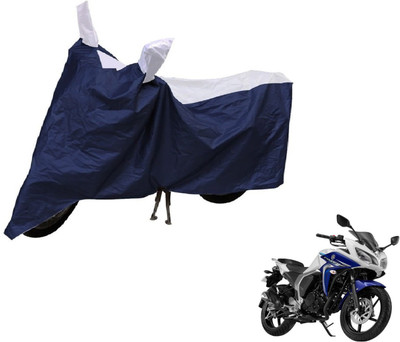 Auto Hub Two Wheeler Cover for Yamaha(Fazer, Blue, Silver)
