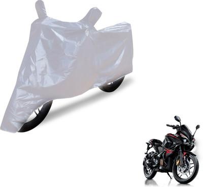 NIKS Two Wheeler Cover for Bajaj(Pulsar RS 200, Silver)