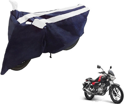 NIKS Two Wheeler Cover for Bajaj(V 150, Black, White)