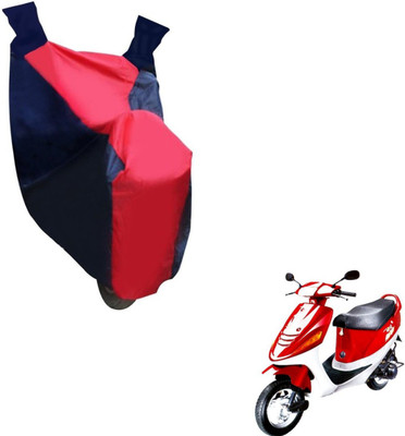 NIKS Two Wheeler Cover for Kinetic(Black, Red)