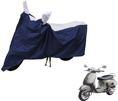 Auto Hub Two Wheeler Cover for Universal For Bike(Vespa VXL, Blue, Silver)
