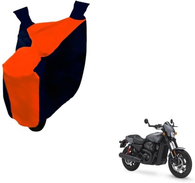 NIKS Two Wheeler Cover for Harley Davidson(Black, Orange)