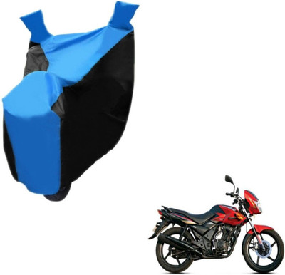 NIKS Two Wheeler Cover for TVS(Flame DS 125, Black, Blue)