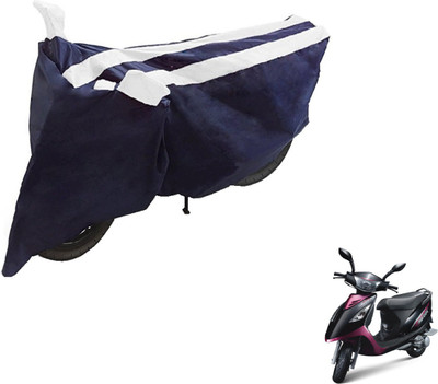 NIKS Two Wheeler Cover for TVS(Scooty Streak, Black, White)