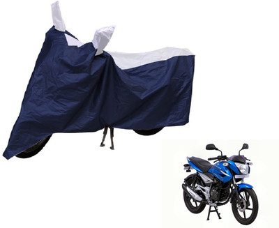 Auto Hub Two Wheeler Cover for Bajaj(XCD 125cc, Blue, Silver)