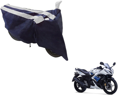 NIKS Two Wheeler Cover for Yamaha(YZF R15 S, Black, Silver)