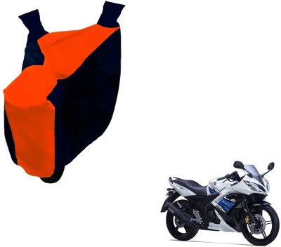 NIKS Two Wheeler Cover for Yamaha(YZF R15 S, Black, Orange)