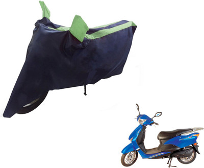 NIKS Two Wheeler Cover for Hero(E Scoot, Black, Green)