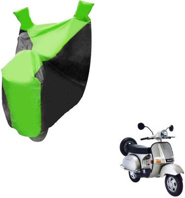 NIKS Two Wheeler Cover for Bajaj(Black, Green)