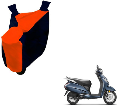 NIKS Two Wheeler Cover for Honda(Activa 3G, Black, Orange)