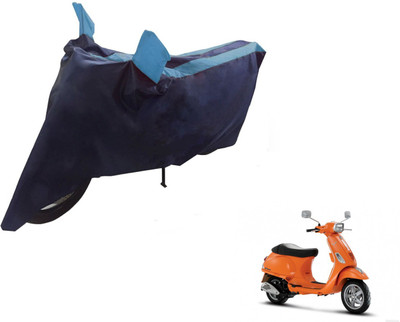 NIKS Two Wheeler Cover for Universal For Bike(Vespa SXL, Black, Blue)