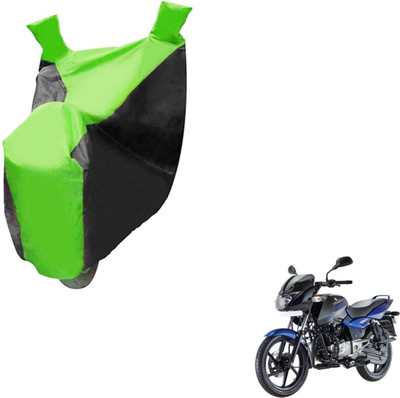 NIKS Two Wheeler Cover for Bajaj(Pulsar 150 DTS-i, Black, Green)