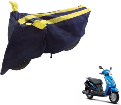 NIKS Two Wheeler Cover for Suzuki(Zeus, Black, Yellow)