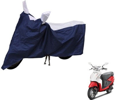 Auto Hub Two Wheeler Cover for Hero(Pleasure, Blue, Silver)