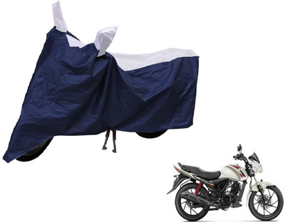 Auto Hub Two Wheeler Cover for Suzuki(Sling Shot Plus, Blue, Silver)