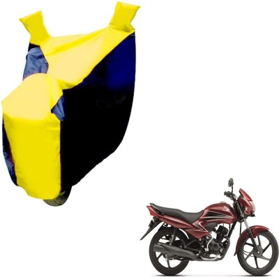 NIKS Two Wheeler Cover for Honda(Dream Yuga, Black, Yellow)