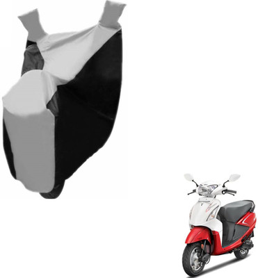 NIKS Two Wheeler Cover for Hero(Pleasure, Black, Silver)